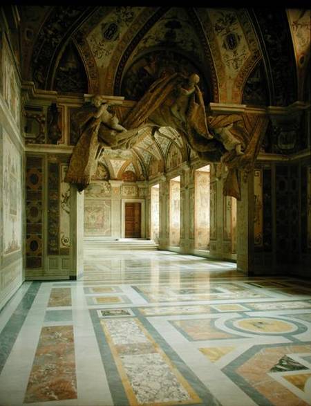 Interior with view of sculpted angels (photo) von Gianlorenzo Bernini