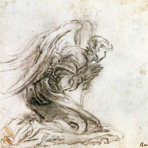 G.L.Bernini / Kneeling Angel / c.1673/74 von Gianlorenzo Bernini