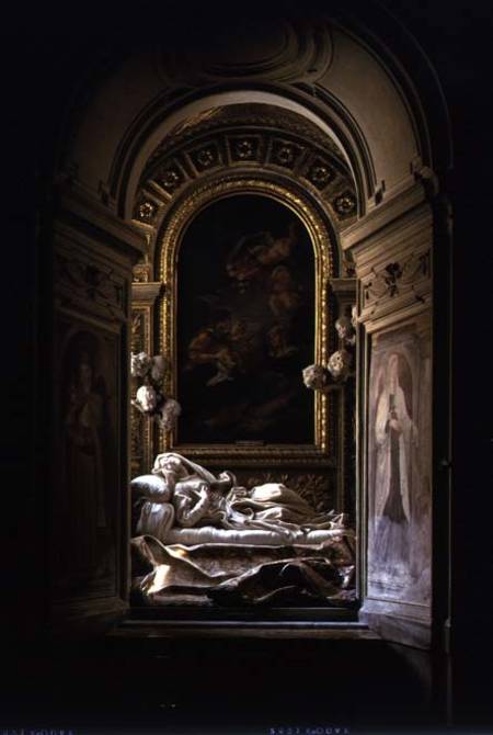 View of the the Altieri chapel with the Death of the Blessed Ludovica Albertoni von Gianlorenzo Bernini