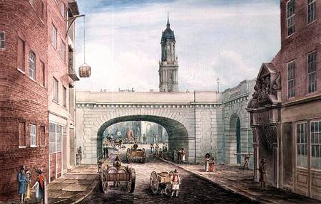 Lower Thames Street with the Entrance to Fishmongers' Hall von Gideon Yates