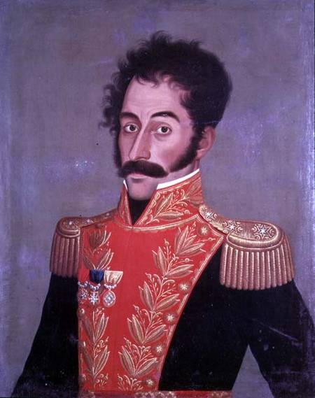 Simon Bolivar (1783-1830), portrait von Gil de Castro
