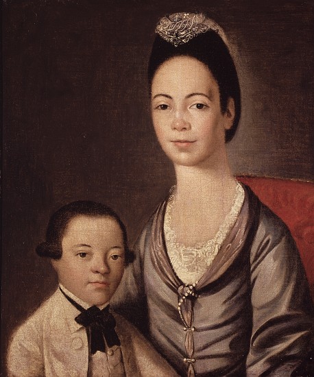 Mrs. Aaron Lopez and her son, Joshua, 1772/73 von Gilbert Stuart