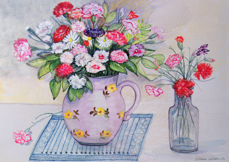 Carnations and Daisies, 1989  von  Gillian  Lawson
