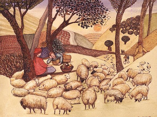 A Picnic Amongst the Sheep  von  Gillian  Lawson