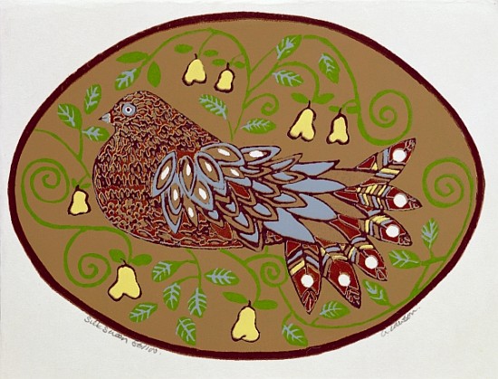 Partridge in a Pear Tree (print)  von  Gillian  Lawson
