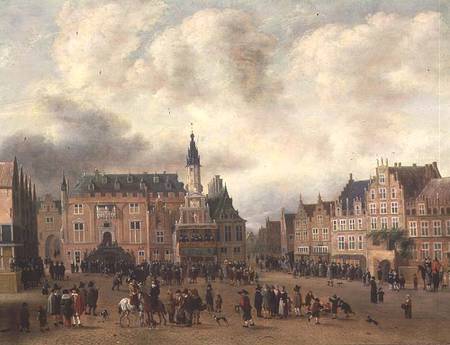 Announcement of the Peace of Breda in the Grote Markt, Haarlem von Gillis Rombouts