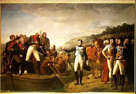 Farewell of Napoleon I (1769-1821) and Alexander I (1777-1825) after the Peace of Tilsit von Gioacchino Giuseppe Serangeli