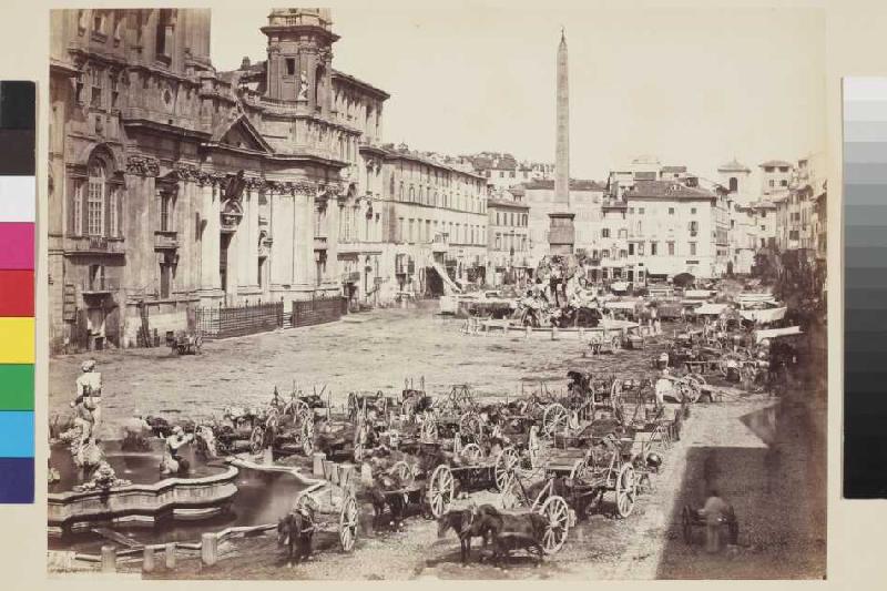 Markt auf der Piazza Navona in Rom von Giorgio Sommer