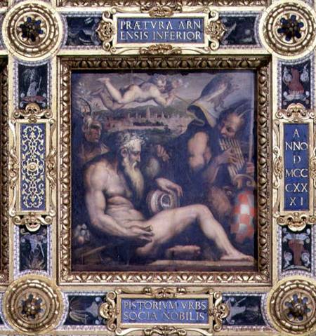 Allegory of the town of Pistoia from the ceiling of the Salone dei Cinquecento von Giorgio Vasari