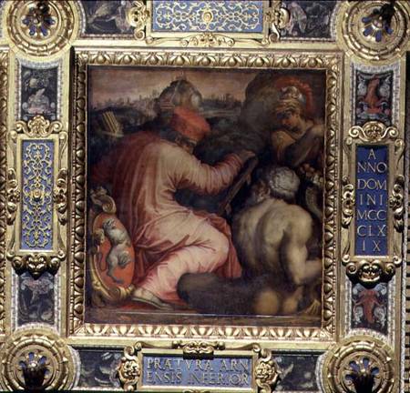 Allegory of the town of San Miniato and the Lower Valdarno from the ceiling of the Salone dei Cinque von Giorgio Vasari