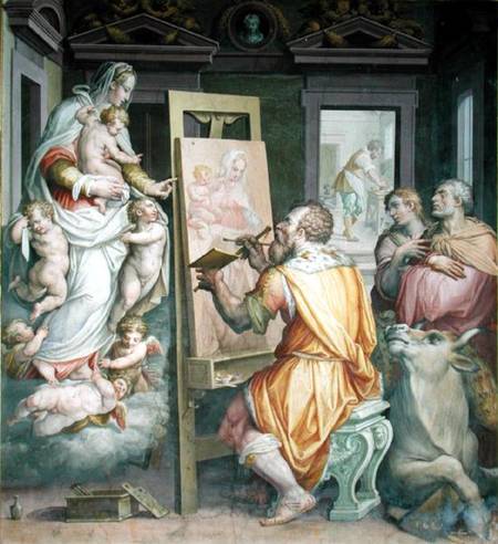 St. Luke Painting the Virgin von Giorgio Vasari