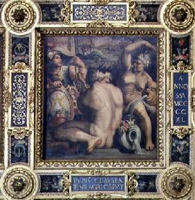 Allegory of the Casentino region from the ceiling of the Salone dei Cinquecento 1565