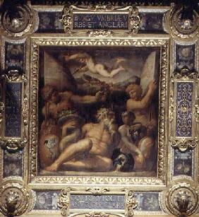 Allegory of the Cortona and Montepulciano regions from the ceiling of the Salone dei Cinquecento 1565