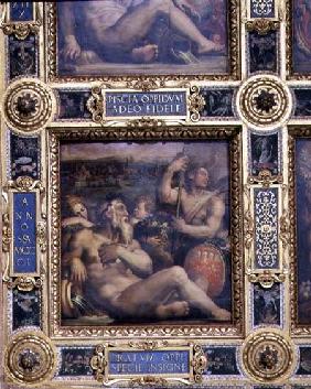 Allegory of the town of Prato from the ceiling of the Salone dei Cinquecento 1565