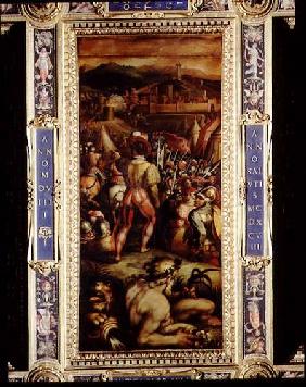 The Capture of Vicopisano from the ceiling of the Salone dei Cinquecento 1565