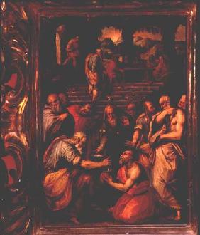 The Prophet Elisha cleansing Naaman 1560-70
