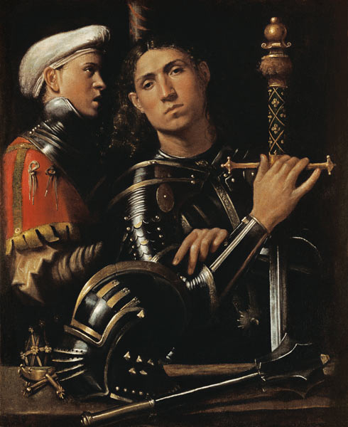 Bildnis eines Kriegers und eines Stallknechtes von Giorgione (eigentl. Giorgio Barbarelli oder da Castelfranco)