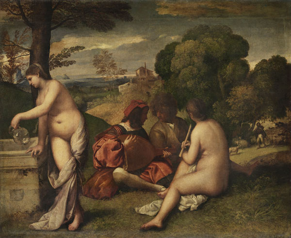 Ländliches Konzert von Giorgione (eigentl. Giorgio Barbarelli oder da Castelfranco)