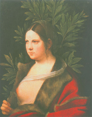 Portrait einer Frau ( Laura ) von Giorgione (eigentl. Giorgio Barbarelli oder da Castelfranco)