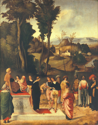 Die Prüfung des Mose. von Giorgione (eigentl. Giorgio Barbarelli oder da Castelfranco)