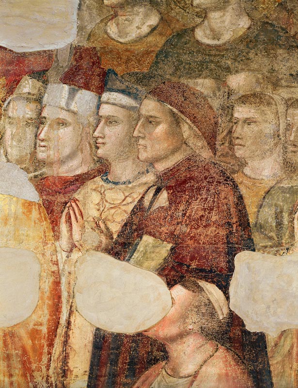 Dante Alighieri (1265-1321): (fresco) (detail) von Giotto (di Bondone)