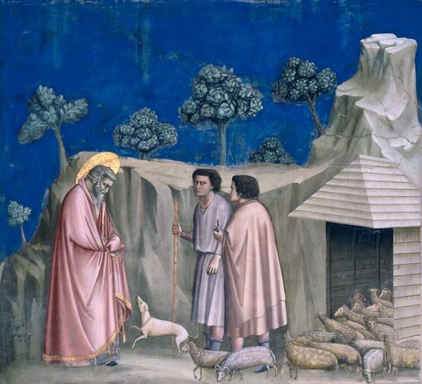 Giotto, Joachim unter den Hirten von Giotto (di Bondone)