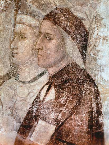 Paradise detail of Dante Alighieri (1265-1321) von Giotto (di Bondone)