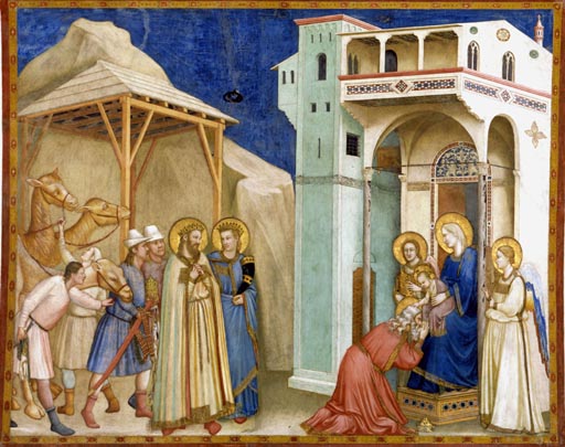 Die Anbetung der Koenige von Giotto (di Bondone)