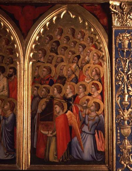 Angels from the Coronation of the Virgin Polyptych (far right panel) von Giotto (di Bondone)