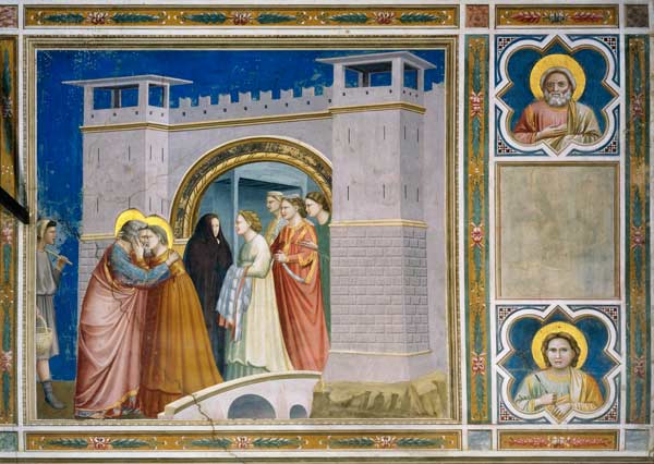 Giotto, Begegnung an der Goldenen Pforte von Giotto (di Bondone)