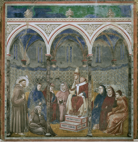 Franziskus vor Honorius III von Giotto (di Bondone)
