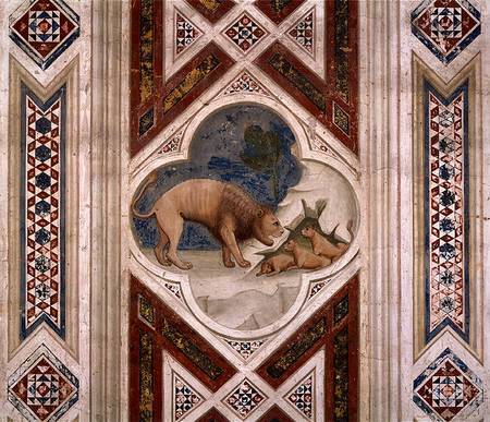 Lion with his Cubs von Giotto (di Bondone)
