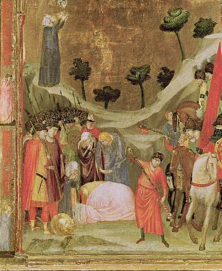 The Martyrdom of St. Paul, right hand panel from the Stefaneschi Triptych, c.1320 (detail of 214100) von Giotto (di Bondone)