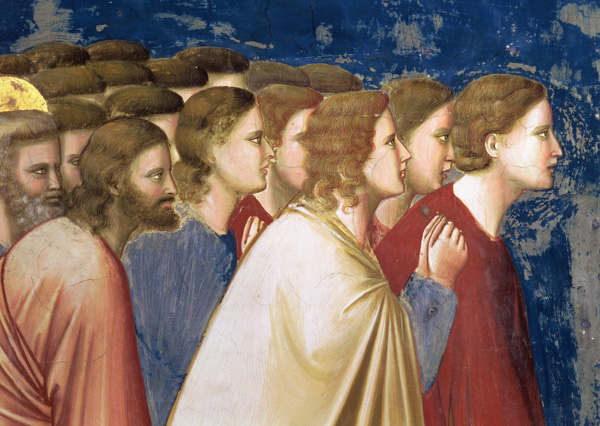 The Virgin's Suitors Praying before the Rods in the Temple von Giotto (di Bondone)