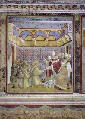 Die Bestaetigung der Ordensregel des hl. Franziskus durch Papst Innozenz III. 1295