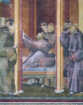Der hl. Franziskus erscheint dem Bruder Augustinus und dem Bischof von Assisi 1295