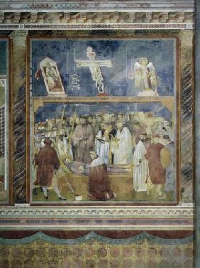 Der unglaeubige Hieronymus ueberzeugt sich von der Echtheit der Wundmale des hl. Franziskus 1295