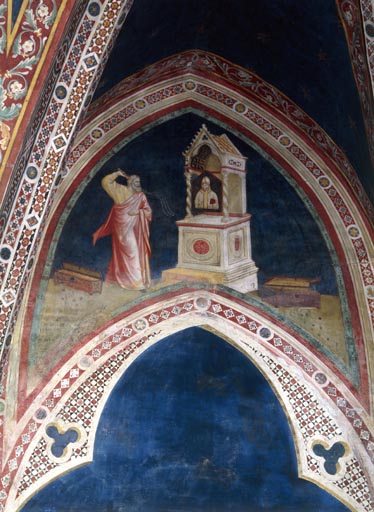 Der an dem Bild des hl. Nikolaus sich raechende Jude von Giotto (Schule)