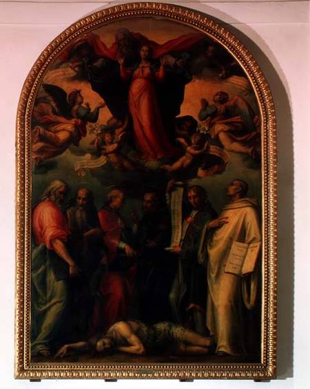 The Dispute of the Doctors of the Church over the Immaculate Conception von Giovanni Antonio Sogliani