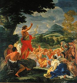 Die Predigt Johannes des Täufers. von Giovanni Batt. Baccicio Gaulli