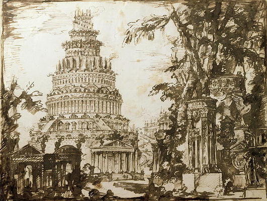 Neo-classical Structures (pen & ink on paper) von Giovanni Battista Piranesi