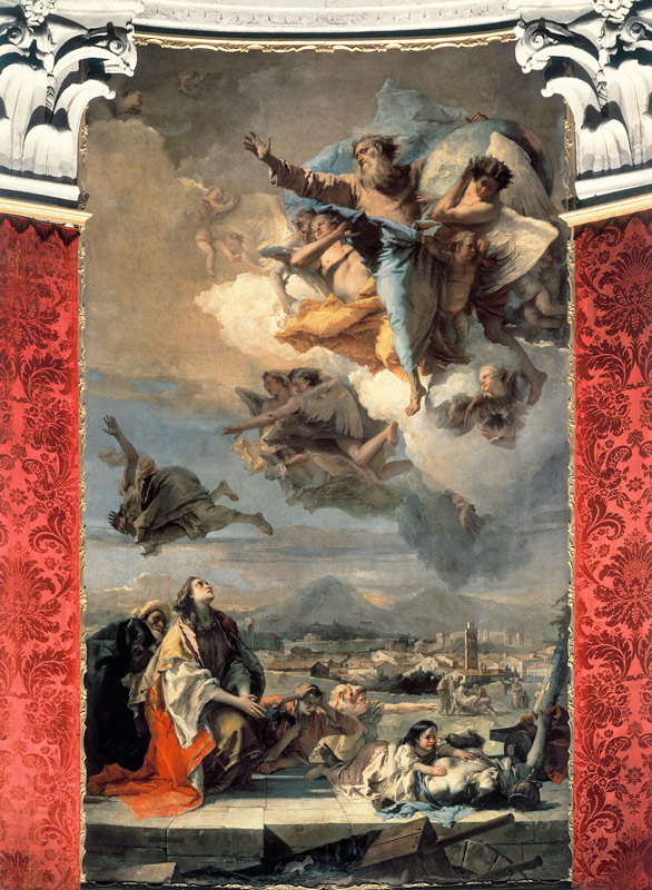 Fuerbitte der Hl.Thekla von Giovanni Battista Tiepolo