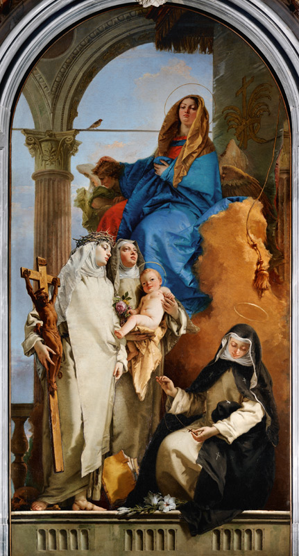 Maria mit Dominikanerinnen von Giovanni Battista Tiepolo