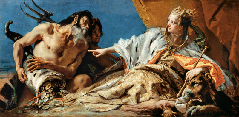 Neptun überreicht Venezia die Gaben des Meeres von Giovanni Battista Tiepolo