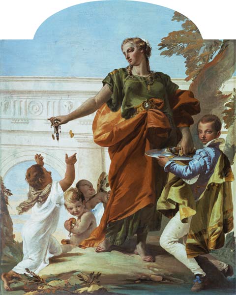 Charity Dispensing Alms (fresco) von Giovanni Battista Tiepolo
