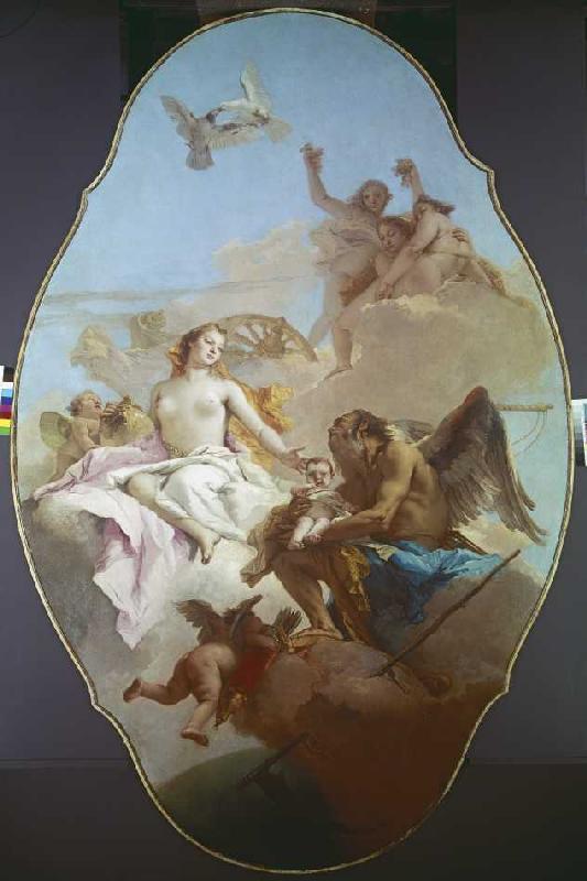 Eine Allegorie mit Venus und der Zeit von Giovanni Battista Tiepolo
