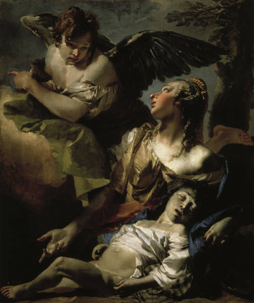 G.B.Tiepolo, Hagar u.Ismael in Wueste von Giovanni Battista Tiepolo