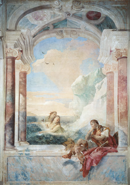 Achilles consoled by his mother, Thetis, from 'The Iliad' by Homer, 1757 (fresco) von Giovanni Battista Tiepolo