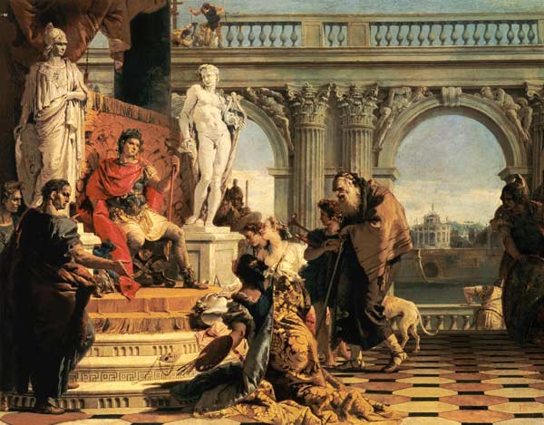 Maecenas Presenting the Liberal Arts to the Emperor Augustus (63BC-14AD) von Giovanni Battista Tiepolo