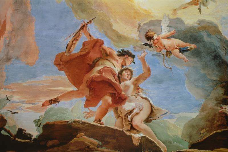 Orpheus Rescuing Eurydice from the Underworld (detail of the ceiling) von Giovanni Battista Tiepolo